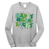 Cute Retro St Patrick's Day Happy Go Lucky Long Sleeve Shirt