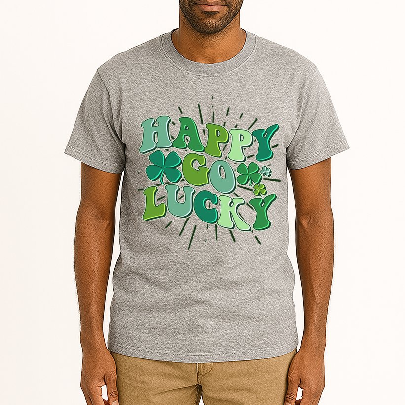 Cute Retro St Patrick's Day Happy Go Lucky Tall T-Shirt