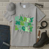 Cute Retro St Patrick's Day Happy Go Lucky Tall T-Shirt