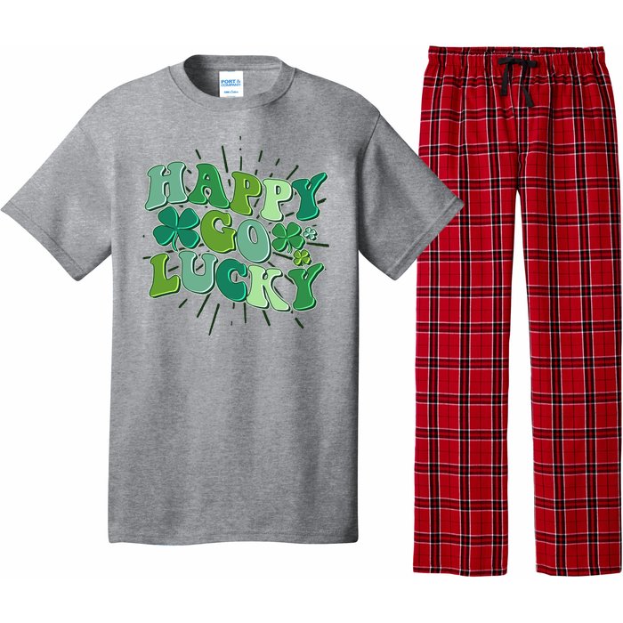 Cute Retro St Patrick's Day Happy Go Lucky Pajama Set