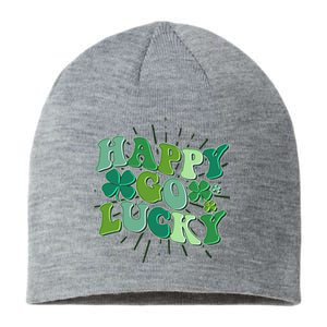 Cute Retro St Patrick's Day Happy Go Lucky Sustainable Beanie