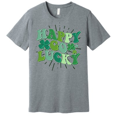 Cute Retro St Patrick's Day Happy Go Lucky Premium T-Shirt