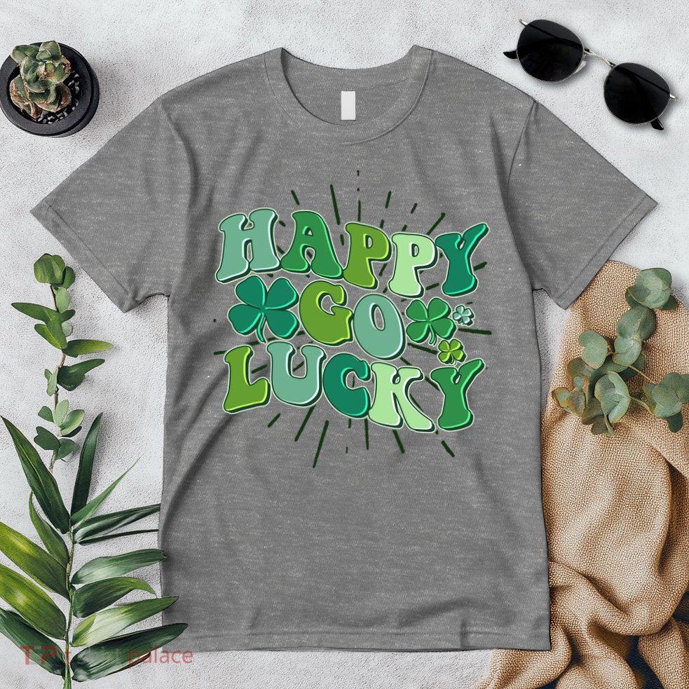Cute Retro St Patrick's Day Happy Go Lucky Premium T-Shirt