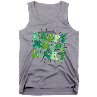 Cute Retro St Patrick's Day Happy Go Lucky Tank Top