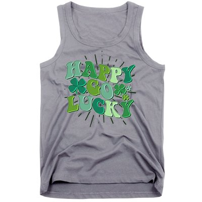 Cute Retro St Patrick's Day Happy Go Lucky Tank Top