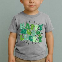 Cute Retro St Patrick's Day Happy Go Lucky Toddler T-Shirt
