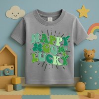 Cute Retro St Patrick's Day Happy Go Lucky Toddler T-Shirt