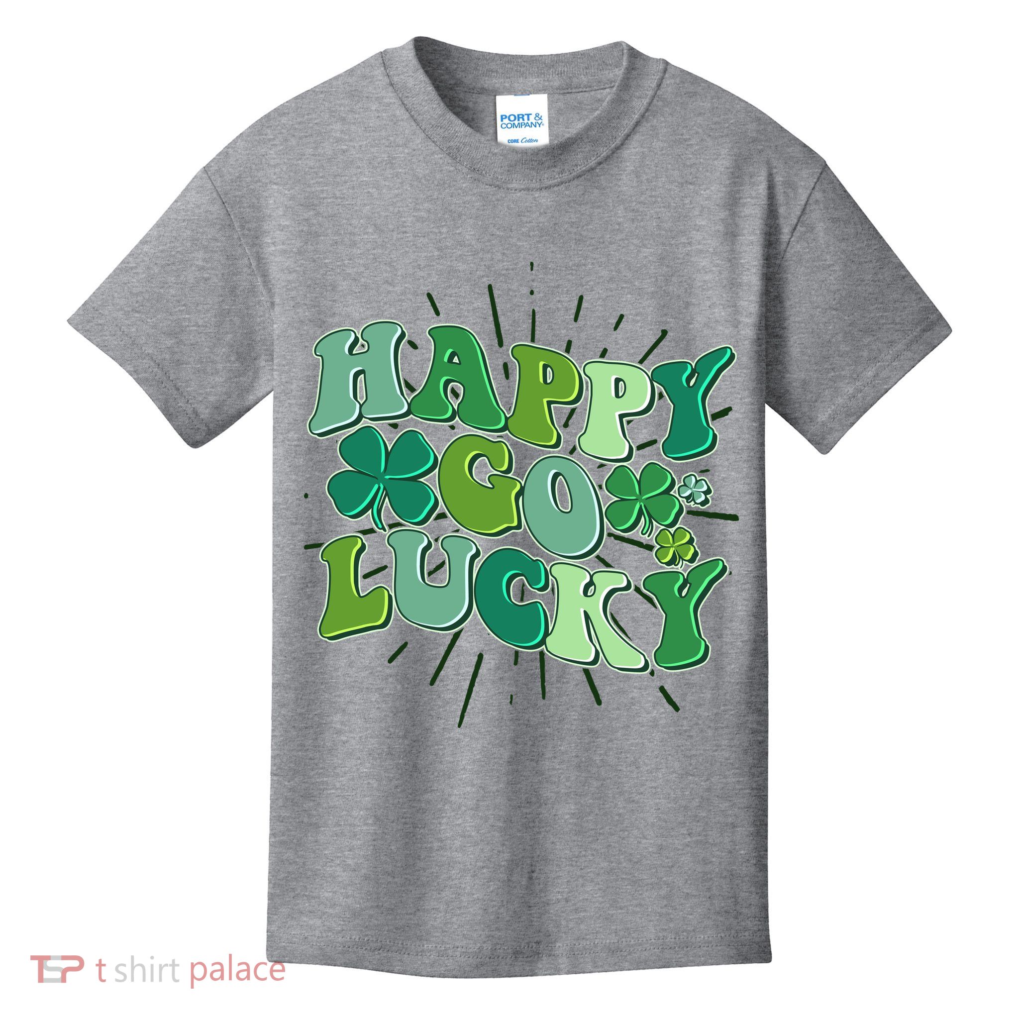 Cute Retro St Patrick's Day Happy Go Lucky Kids T-Shirt