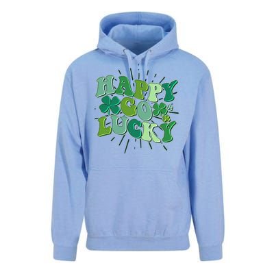 Cute Retro St Patrick's Day Happy Go Lucky Unisex Surf Hoodie