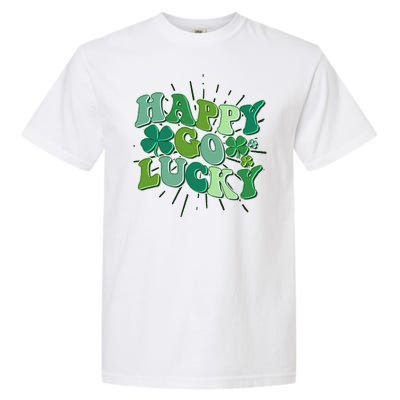 Cute Retro St Patrick's Day Happy Go Lucky Garment-Dyed Heavyweight T-Shirt