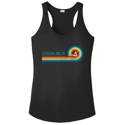 Costa Rica Surf Vintage Beach Surfer Surfing Gift Great Gift Ladies PosiCharge Competitor Racerback Tank