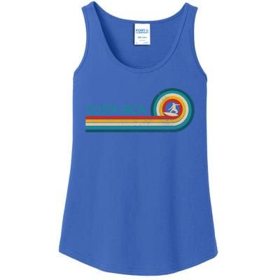 Costa Rica Surf Vintage Beach Surfer Surfing Gift Great Gift Ladies Essential Tank