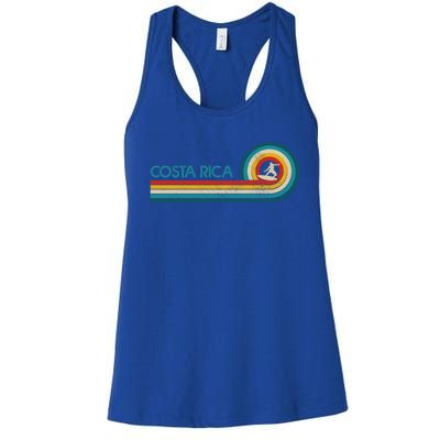 Costa Rica Surf Vintage Beach Surfer Surfing Gift Great Gift Women's Racerback Tank