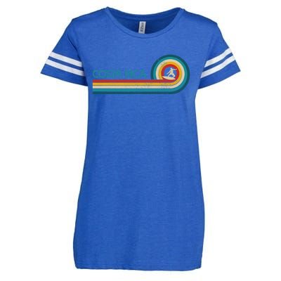 Costa Rica Surf Vintage Beach Surfer Surfing Gift Great Gift Enza Ladies Jersey Football T-Shirt