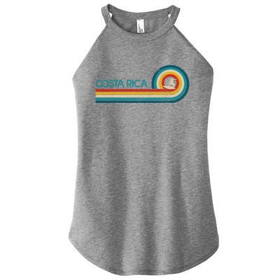 Costa Rica Surf Vintage Beach Surfer Surfing Gift Great Gift Women's Perfect Tri Rocker Tank