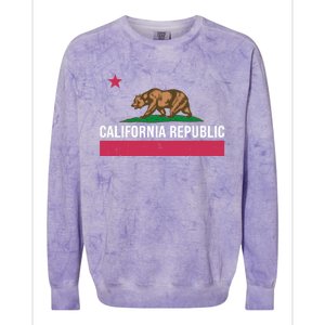 California Republic State Flag Funny Colorblast Crewneck Sweatshirt