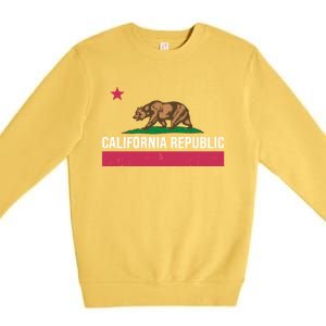 California Republic State Flag Funny Premium Crewneck Sweatshirt