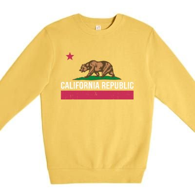 California Republic State Flag Funny Premium Crewneck Sweatshirt