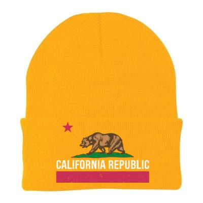 California Republic State Flag Funny Knit Cap Winter Beanie