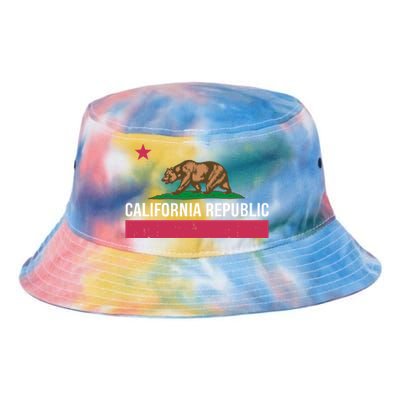 California Republic State Flag Funny Tie Dye Newport Bucket Hat