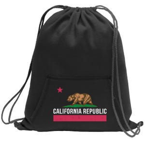 California Republic State Flag Funny Sweatshirt Cinch Pack Bag