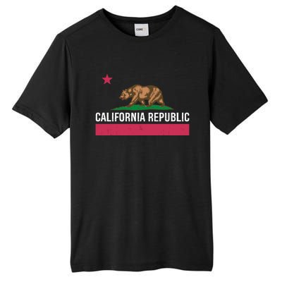 California Republic State Flag Funny Tall Fusion ChromaSoft Performance T-Shirt