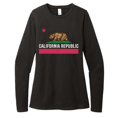 California Republic State Flag Funny Womens CVC Long Sleeve Shirt