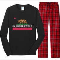 California Republic State Flag Funny Long Sleeve Pajama Set