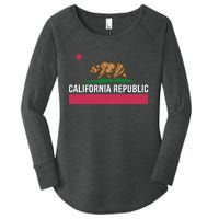 California Republic State Flag Funny Women's Perfect Tri Tunic Long Sleeve Shirt