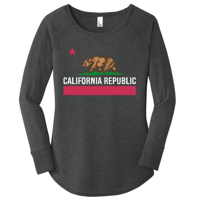 California Republic State Flag Funny Women's Perfect Tri Tunic Long Sleeve Shirt