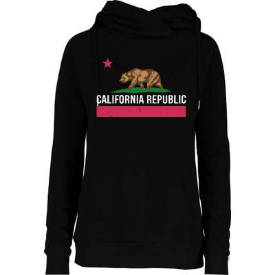 California Republic State Flag Funny Womens Funnel Neck Pullover Hood