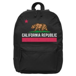 California Republic State Flag Funny 16 in Basic Backpack