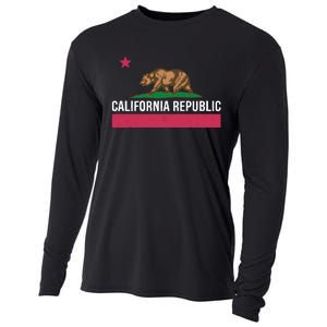 California Republic State Flag Funny Cooling Performance Long Sleeve Crew