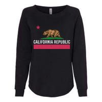 California Republic State Flag Funny Womens California Wash Sweatshirt