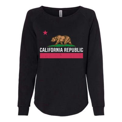 California Republic State Flag Funny Womens California Wash Sweatshirt