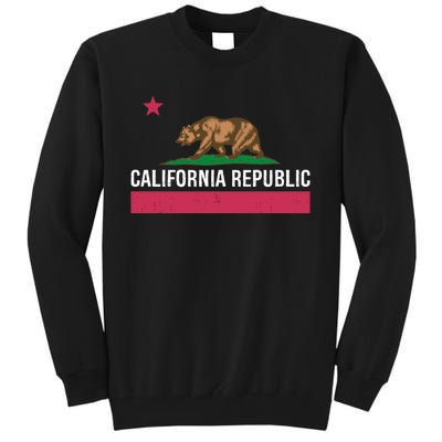 California Republic State Flag Funny Tall Sweatshirt