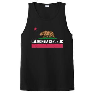 California Republic State Flag Funny PosiCharge Competitor Tank