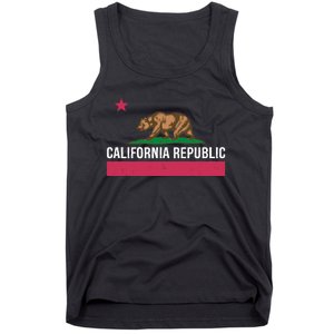 California Republic State Flag Funny Tank Top