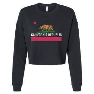 California Republic State Flag Funny Cropped Pullover Crew