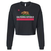 California Republic State Flag Funny Cropped Pullover Crew