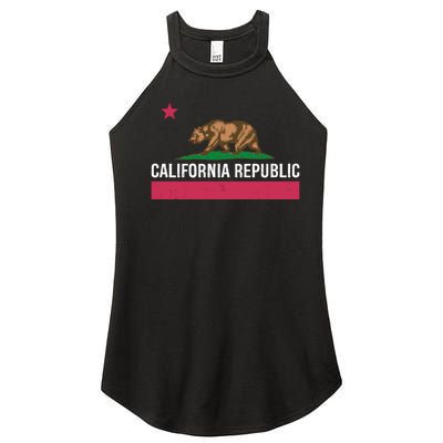 California Republic State Flag Funny Women's Perfect Tri Rocker Tank