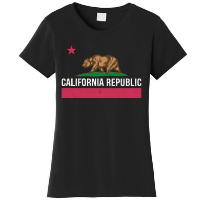 California Republic State Flag Funny Women's T-Shirt