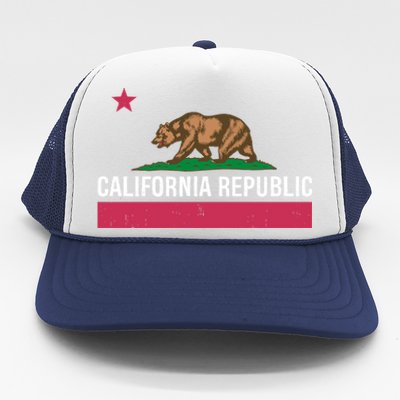 California Republic State Flag Funny Trucker Hat