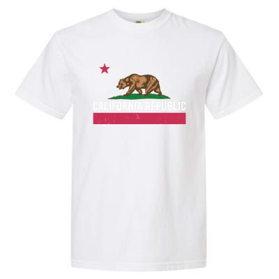 California Republic State Flag Funny Garment-Dyed Heavyweight T-Shirt