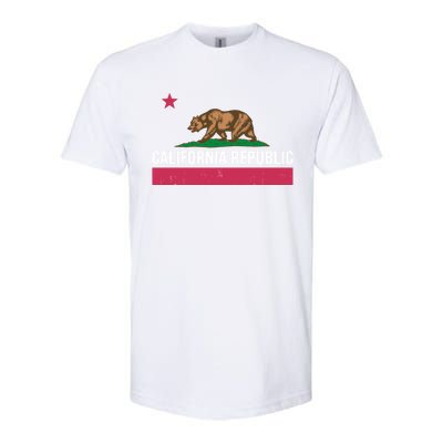 California Republic State Flag Funny Softstyle CVC T-Shirt