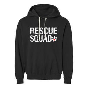 Cute Rescue Squad Distressed Animals Dog Cat Paw Heart Garment-Dyed Fleece Hoodie