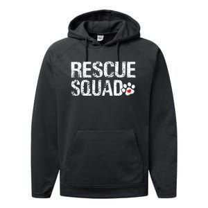 Cute Rescue Squad Distressed Animals Dog Cat Paw Heart Performance Fleece Hoodie