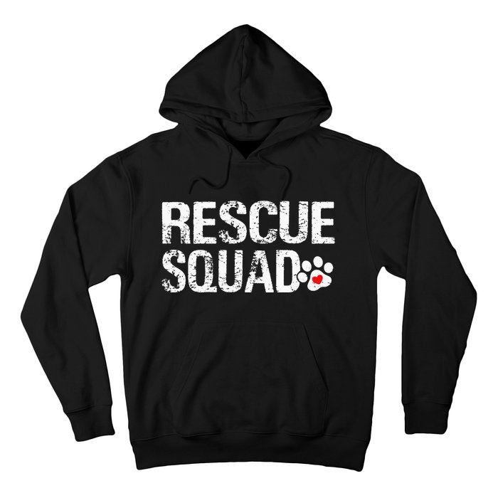 Cute Rescue Squad Distressed Animals Dog Cat Paw Heart Hoodie