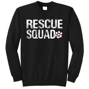 Cute Rescue Squad Distressed Animals Dog Cat Paw Heart Sweatshirt