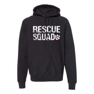 Cute Rescue Squad Distressed Animals Dog Cat Paw Heart Premium Hoodie